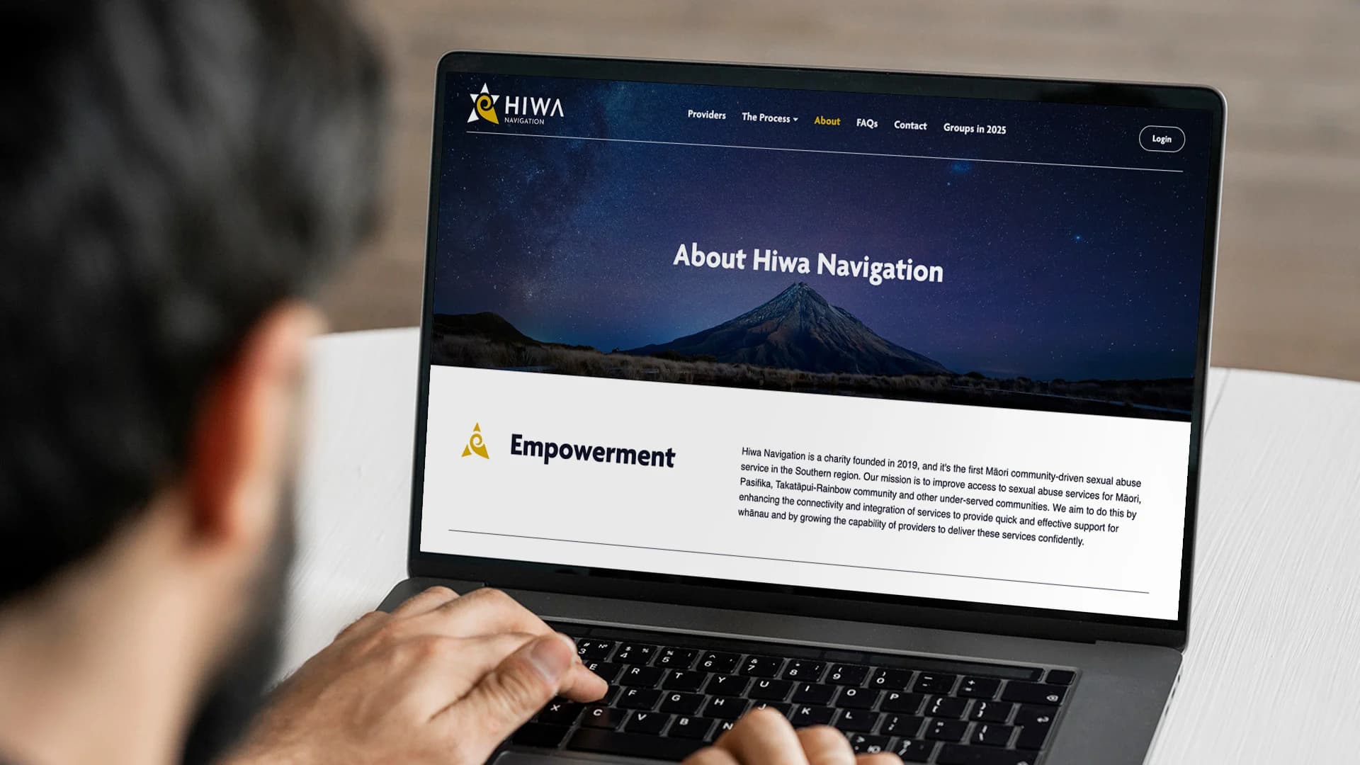 Hiwa Navigation Web Mockup